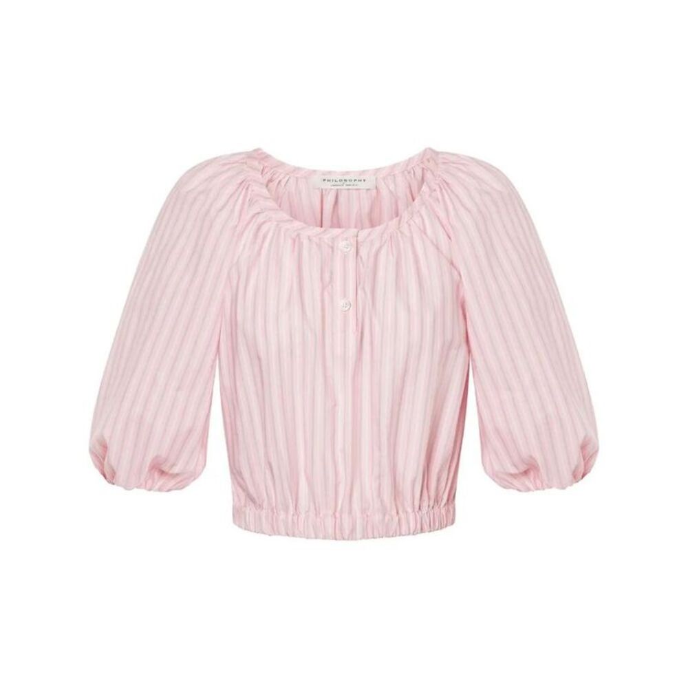 PHILOSOPHY DI LORENZO SERAFINI Striped Cotton Poplin Blouse Women 1224 MULTI